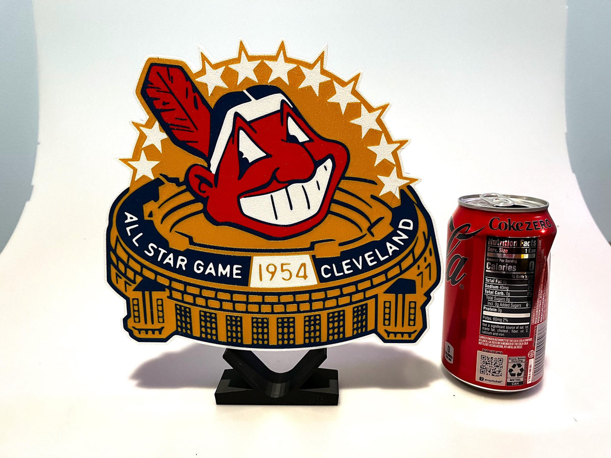 3D Printed Cleveland Indians Guardians All-Star Games Displays 1954-2016