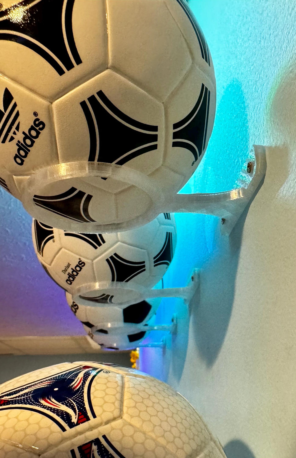 3D Printed Adidas World Cup Size 1 Mini Ball Wall Mount Display