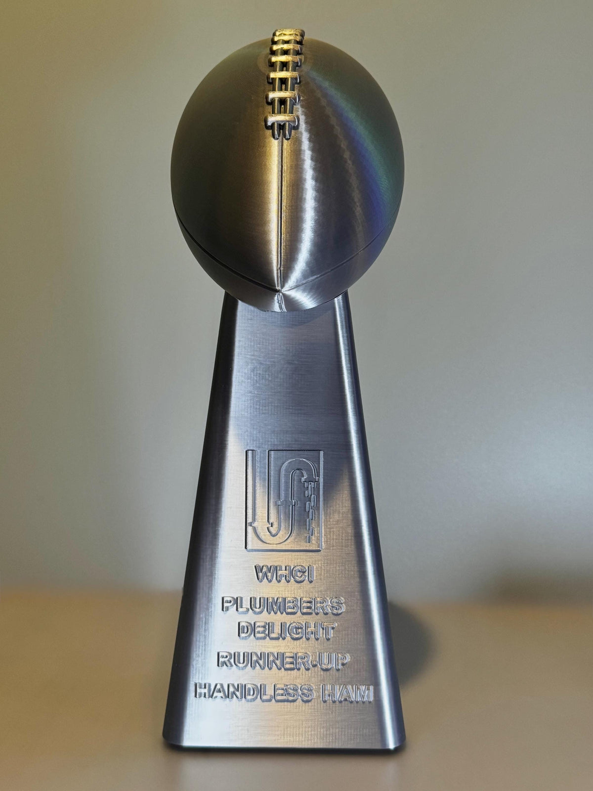Customizable 3D Printed 14 inch Tall NFL FFL Football Trophy