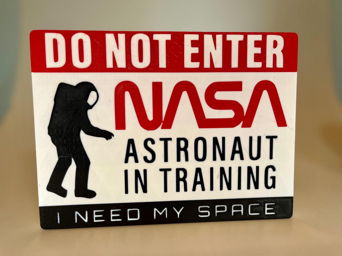 3D Printed NASA Do Not Enter or Restricted Access Replica Display Signs