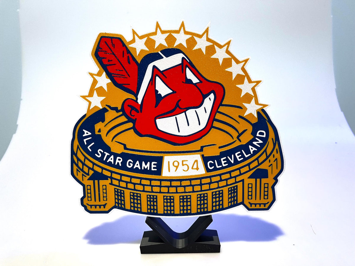 3D Printed Cleveland Indians Guardians All-Star Games Displays 1954-2016