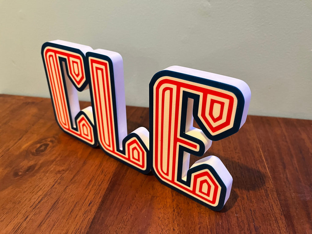 3D Printed Cleveland Guardians City Connect Logo Display