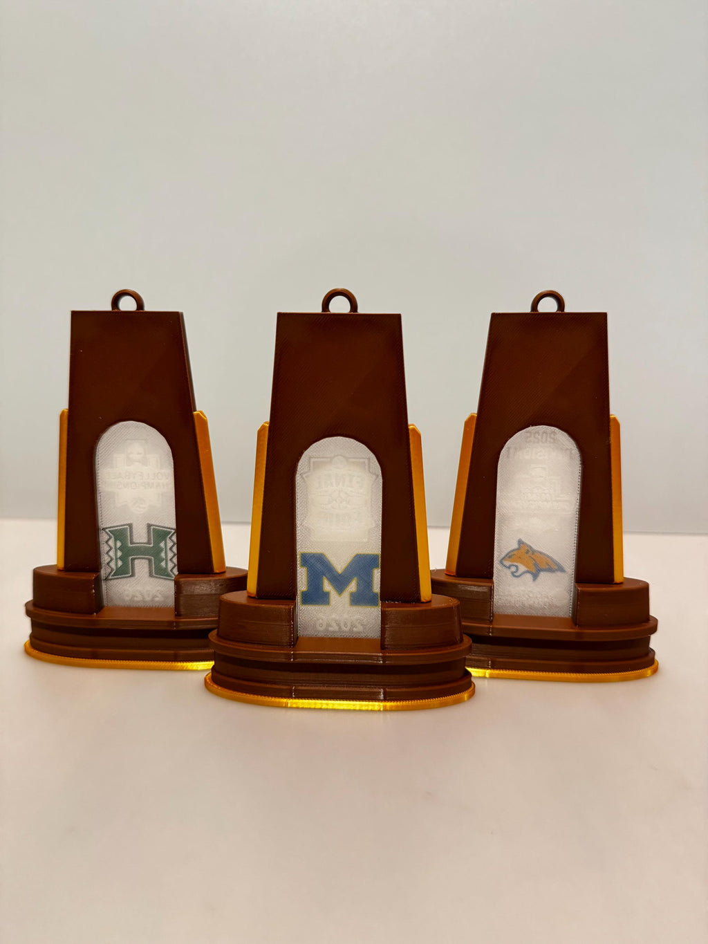 3D Printed Customizable NCAA Championship Trophy Ornaments Gift