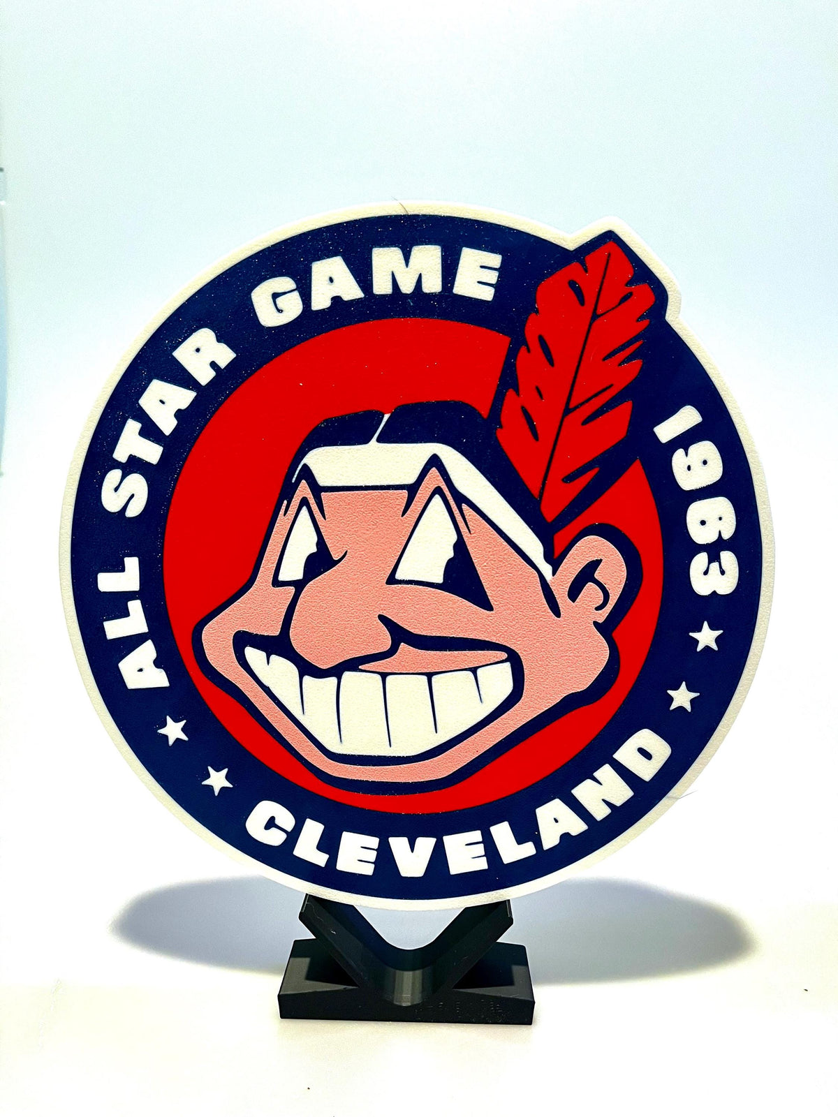 3D Printed Cleveland Indians Guardians All-Star Games Displays 1954-2019