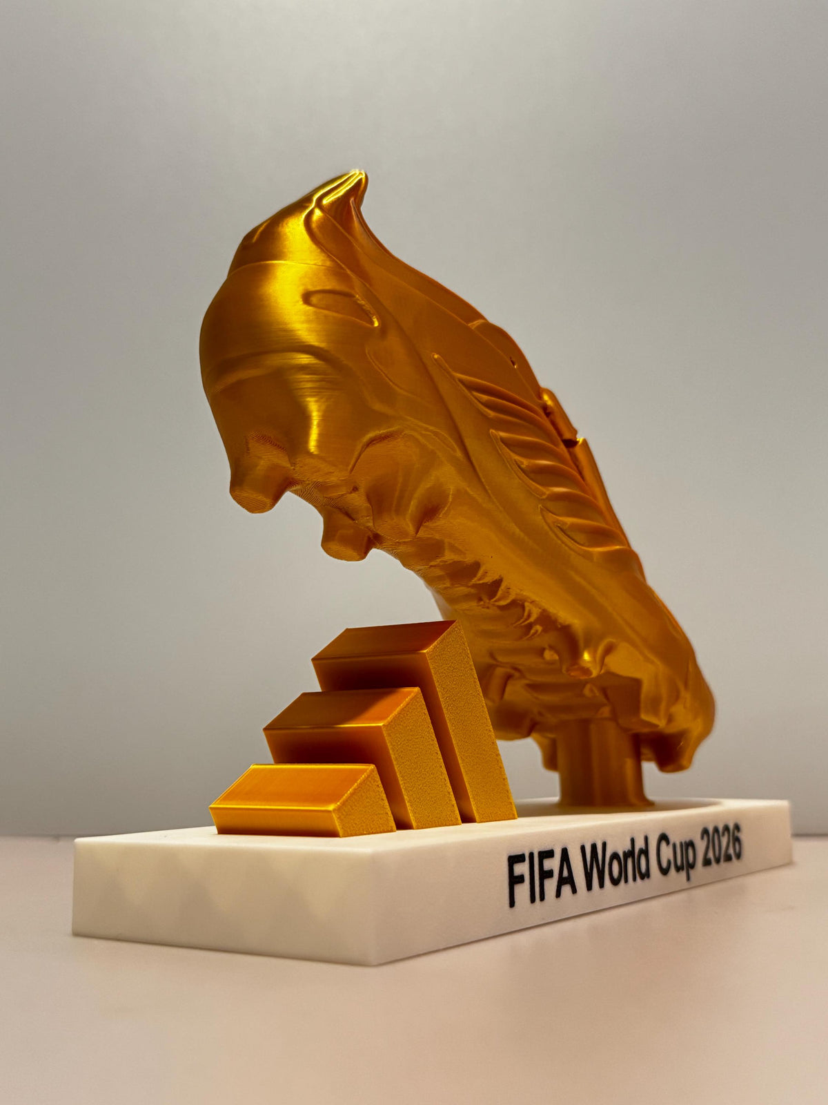 3D Printed F IFA World Cup Golden Boot Award Trophy Replica Customizable