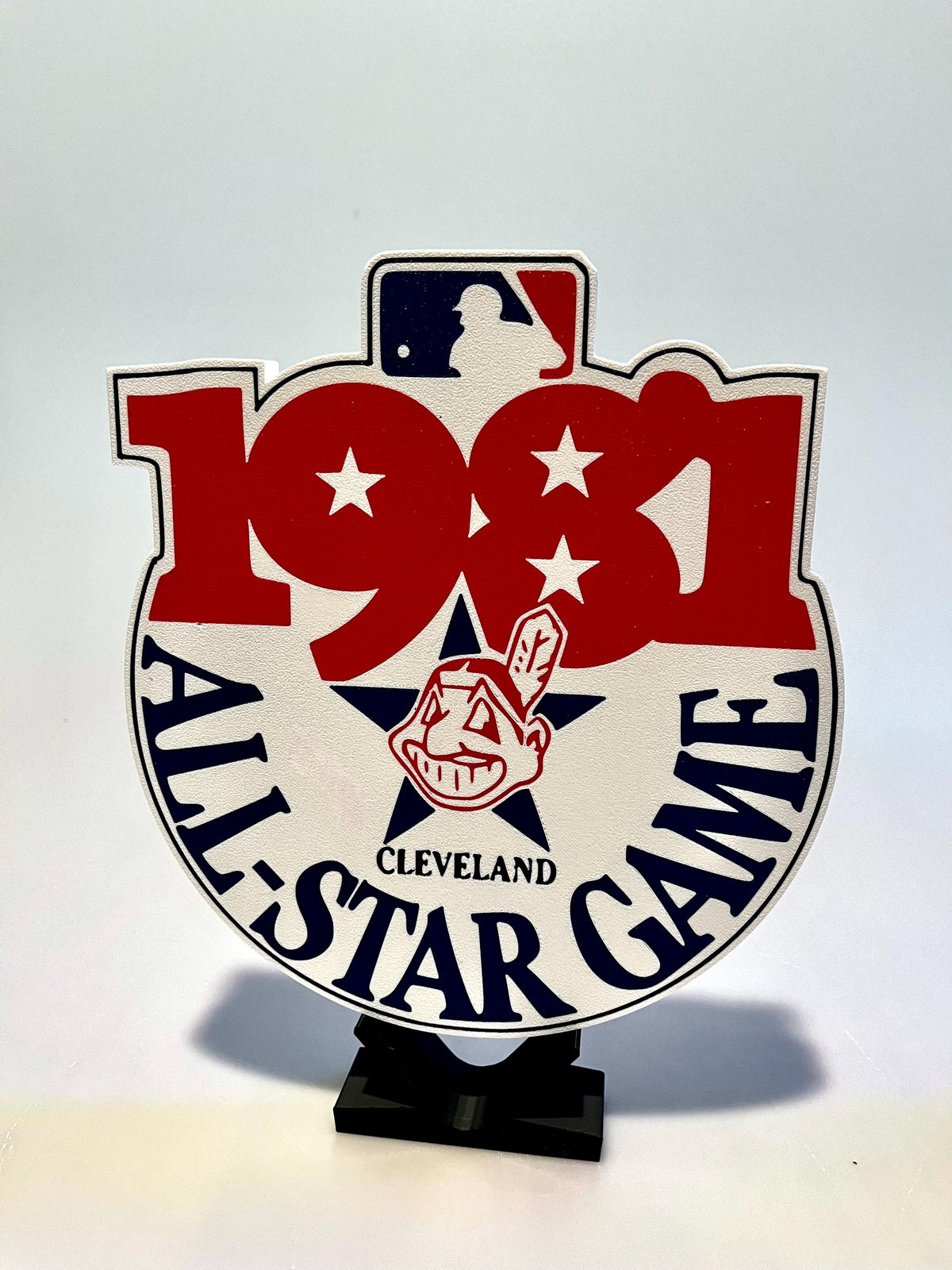 3D Printed Cleveland Indians Guardians All-Star Games Displays 1954-2019