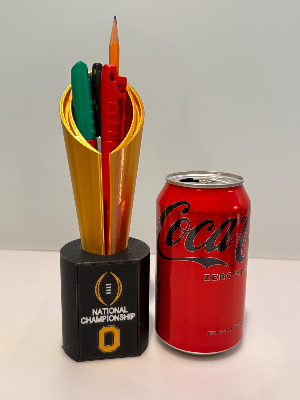 3D Printed Customizable CFP Trophy Inspired Pen Holder Desk Display