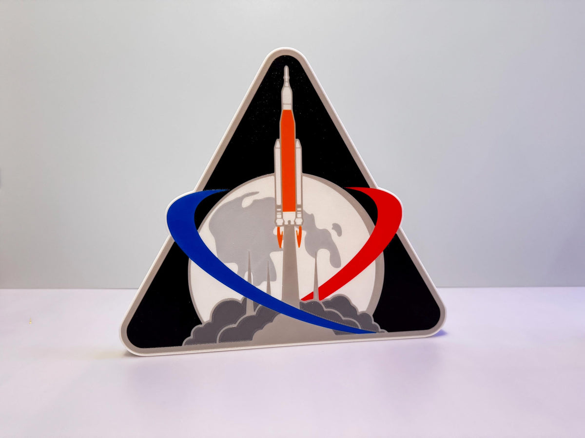 3D Printed NASA Artemis I & II Mission Insignia Badge Display Sign
