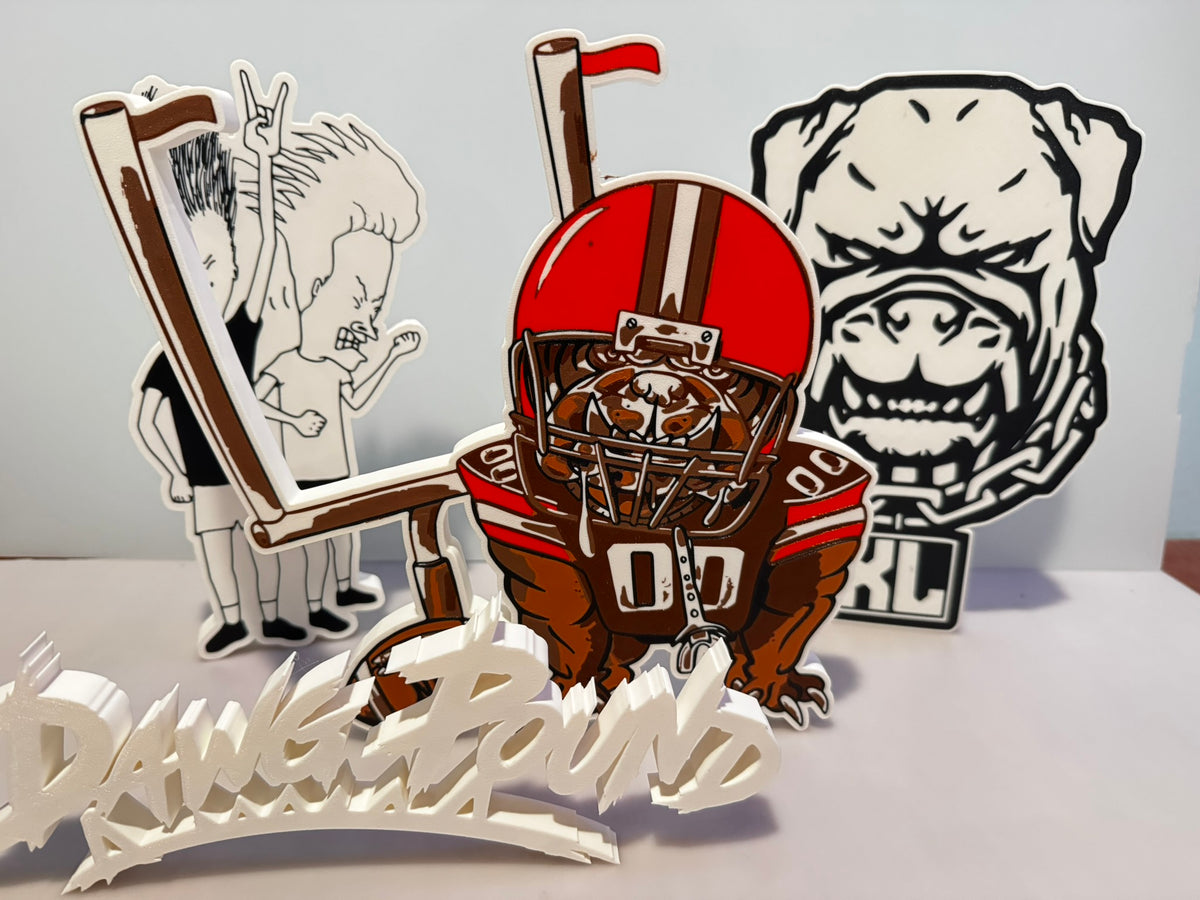 Custom Order 3D Printed Dawg Pound and Dawgs