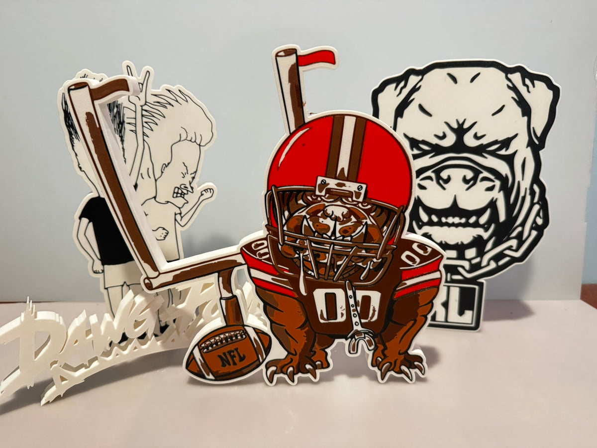 Custom Order 3D Printed Dawg Pound and Dawgs