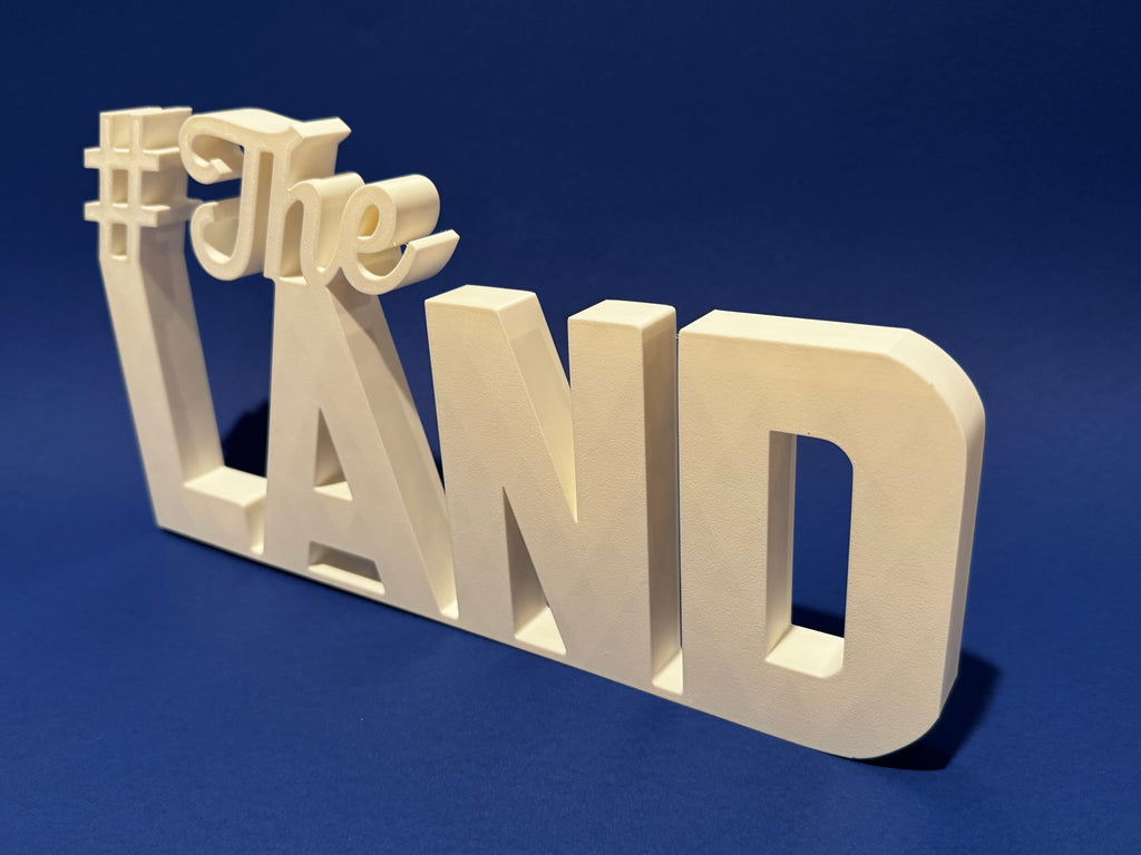 3D Printed #The LAND Sign, Cleveland Guardians World Series Decor