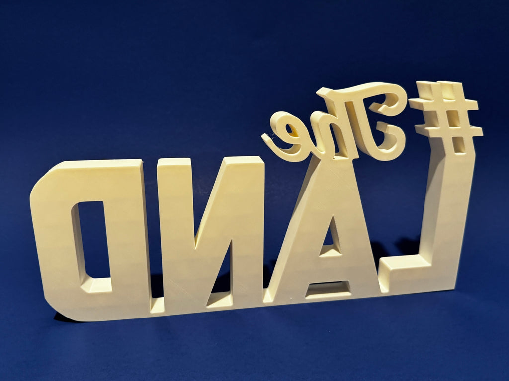 3D Printed #The LAND Sign, Cleveland Guardians World Series Decor