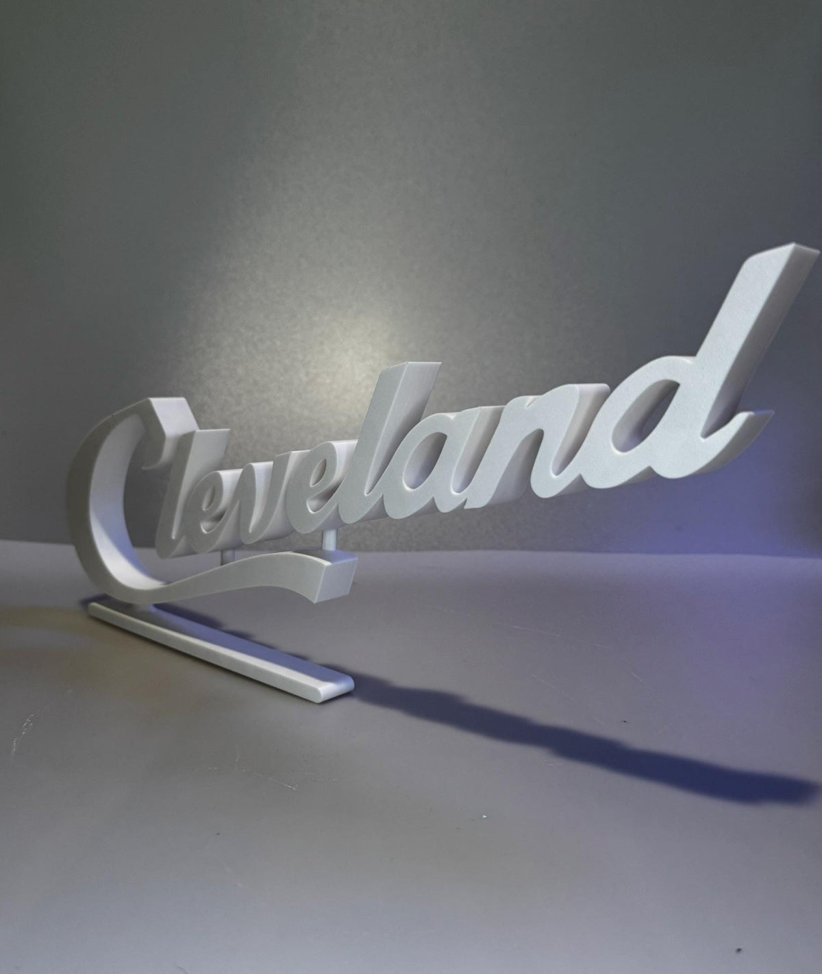 Cleveland Script Sign Office Desk Display Souvenir Gift Ohio with Display Stand