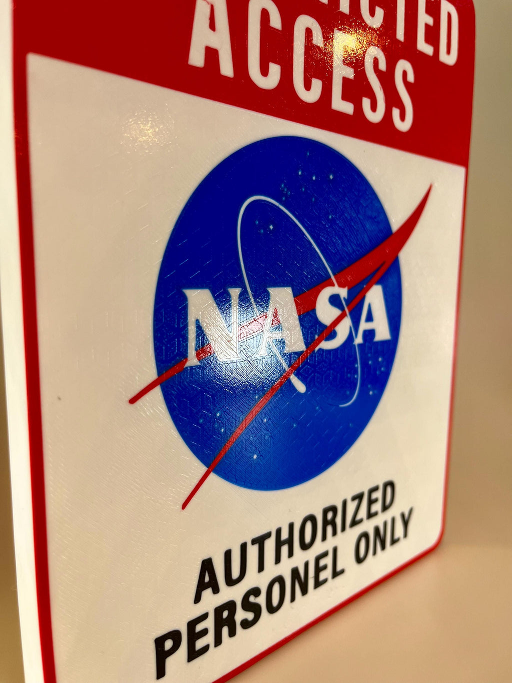 3D Printed NASA Do Not Enter or Restricted Access Replica Display Signs