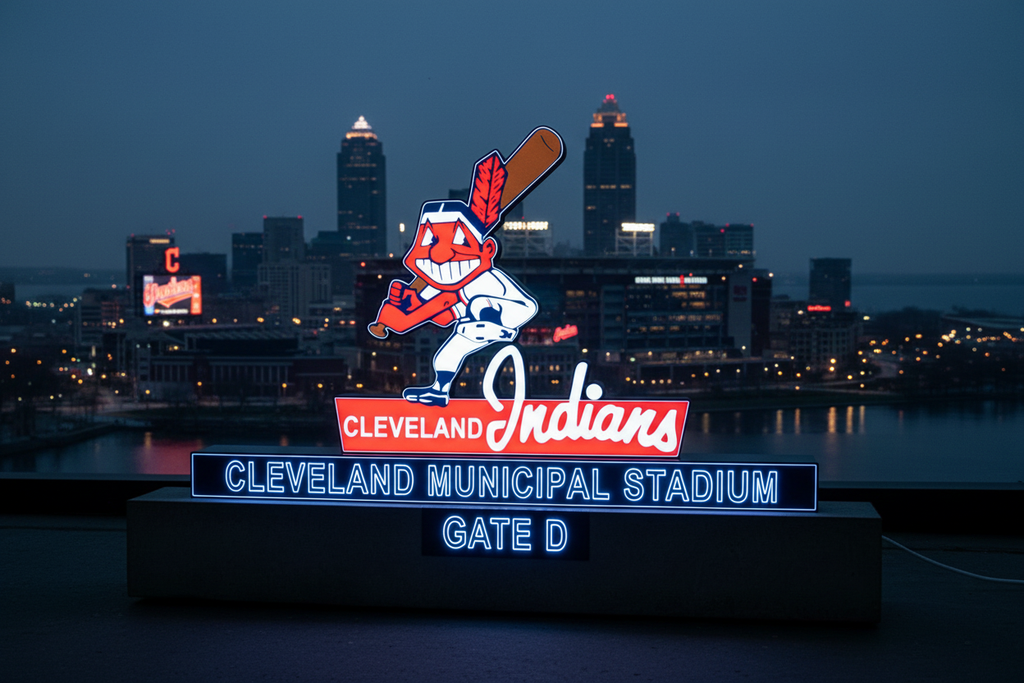 Cleveland Municipal Stadium Gate D Sign