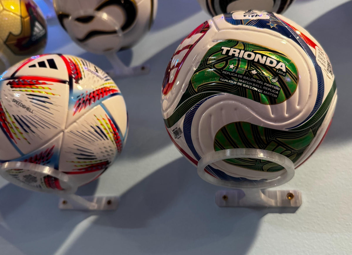 3D Printed Adidas World Cup Size 1 Mini Ball Wall Mount Display