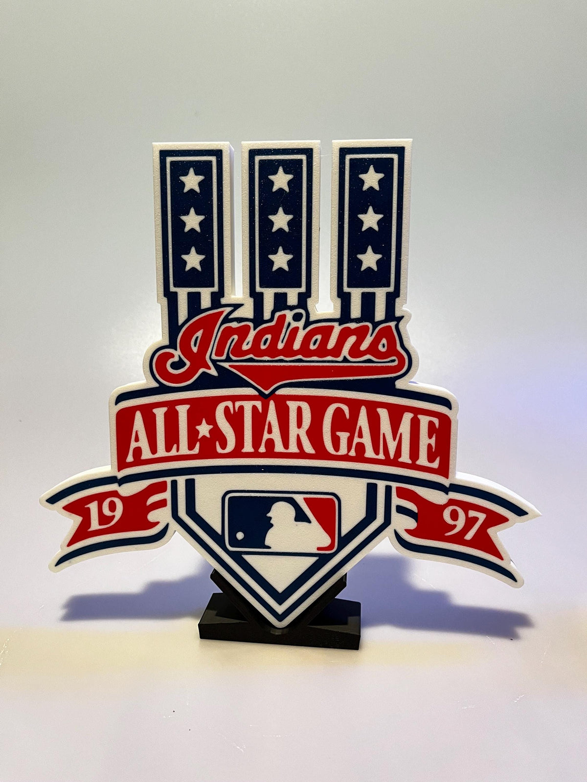 3D Printed Cleveland Indians Guardians All-Star Games Displays 1954-2019