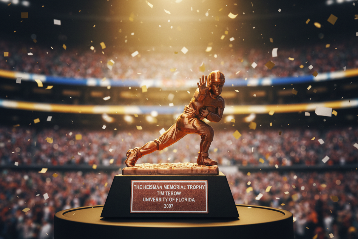 3D Printed 8" Tall Heisman Memorial Trophy with Fully Customizable Plaque